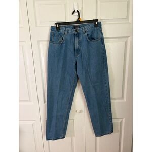 American‎ Outpost Mens Straight Leg Jeans Medium Wash Blue Denim 34x32 Cotton